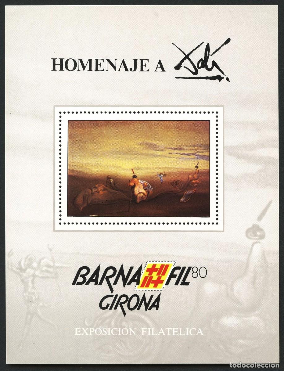 Briefmarken: ESPA&Ntilde;A, HOJA RECUERDO, BARNAFIL, HOMENAJE A DAL&Iacute;, 1980