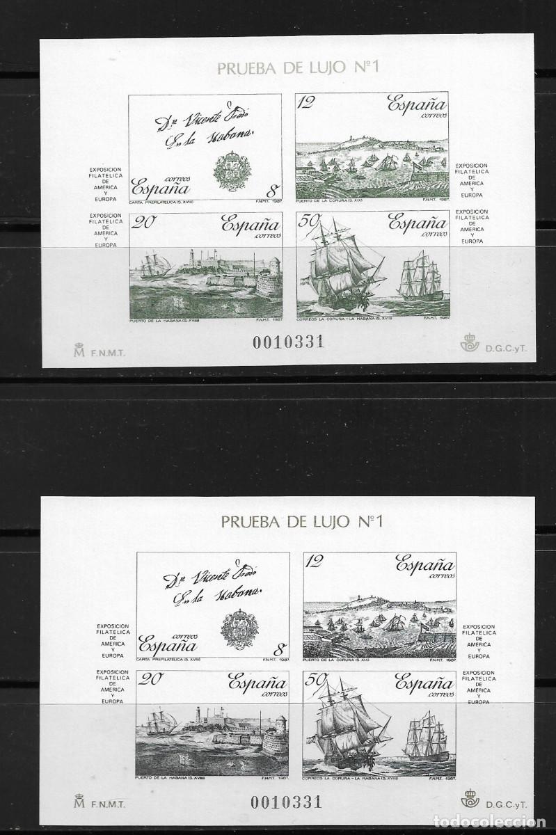 Briefmarken: ESPA&Ntilde;A 1987 - PRUEBA OFICIAL EDIFIL 12/13 - ESPAMER 87. MNH.