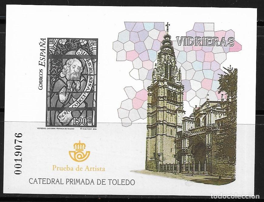 Briefmarken: ESPA&Ntilde;A 2004 - PRUEBA OFICIAL EDIFIL 85 - VIDRIERAS DE LA CATEDRAL DE TOLEDO MNH.