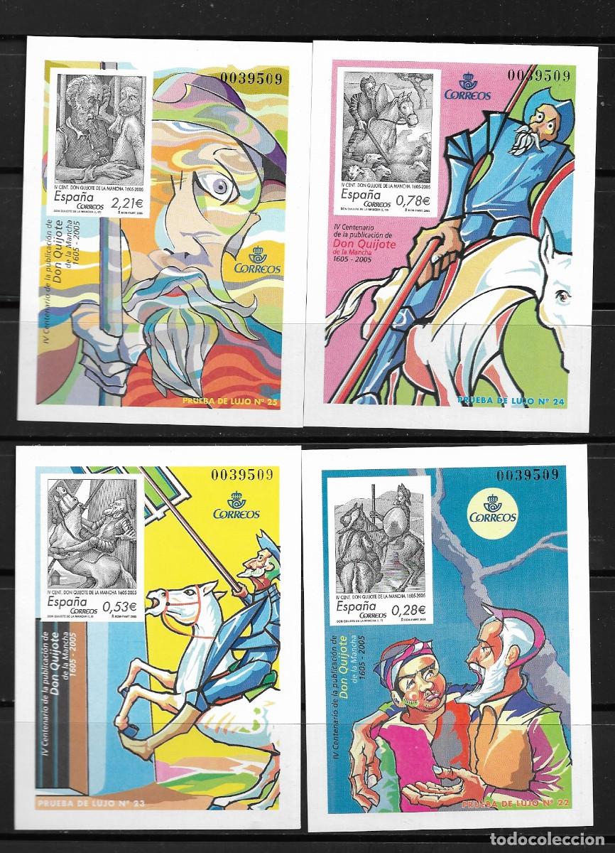 Sellos: ESPA&Ntilde;A 2005, PRUEBA OFICIAL EDIFIL 86/89 - IV CENTENARIO DE LA PUBLICACI&Oacute;N DE &rdquo; EL QUIJOTE &rdquo;. MNH.