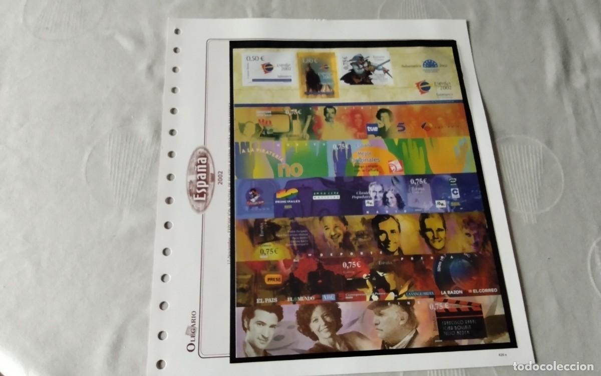 Sellos: 2002 EXPOSICION MUNDIAL FILATELIA JUVENIL HOJA EDIFIL 3943 , MONTADA EN HOJA OLEGARIO