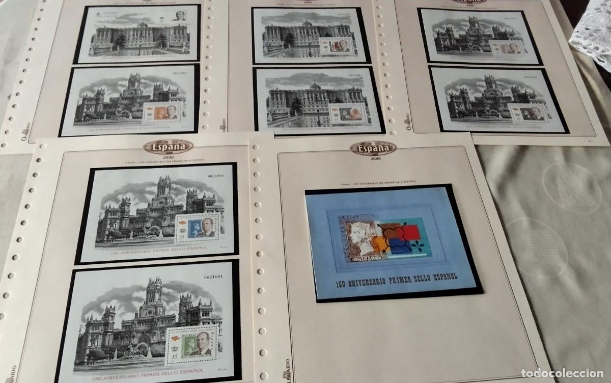 Sellos: A&Ntilde;O 2000 PRUEBA OFICIL 71A 150 ANIVERSARIO DEL PRIMER SELLO ESPA&Ntilde;OL , CARPETA COMPLETA