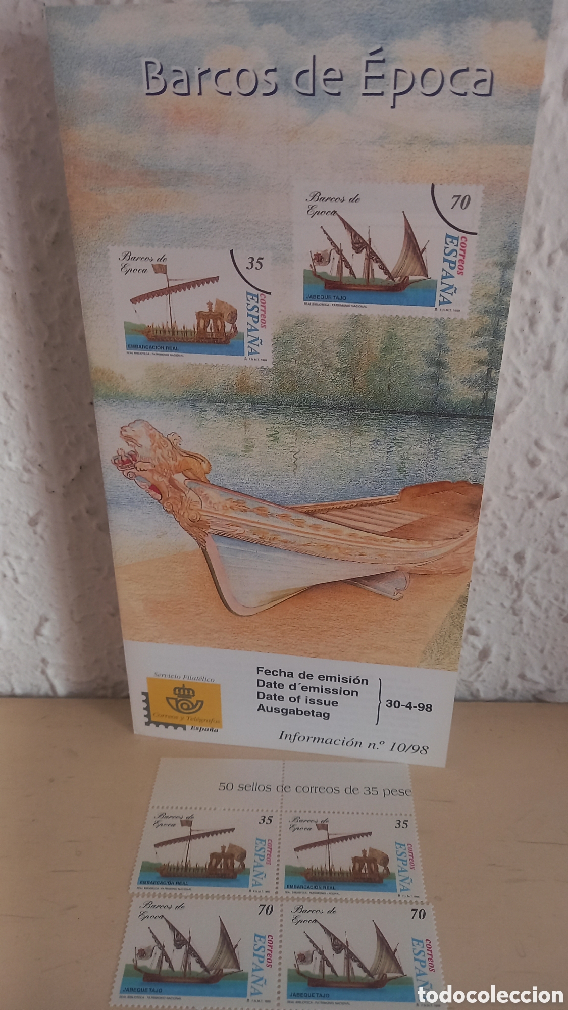 Sellos: Barcos de &eacute;poca. Emision 1998