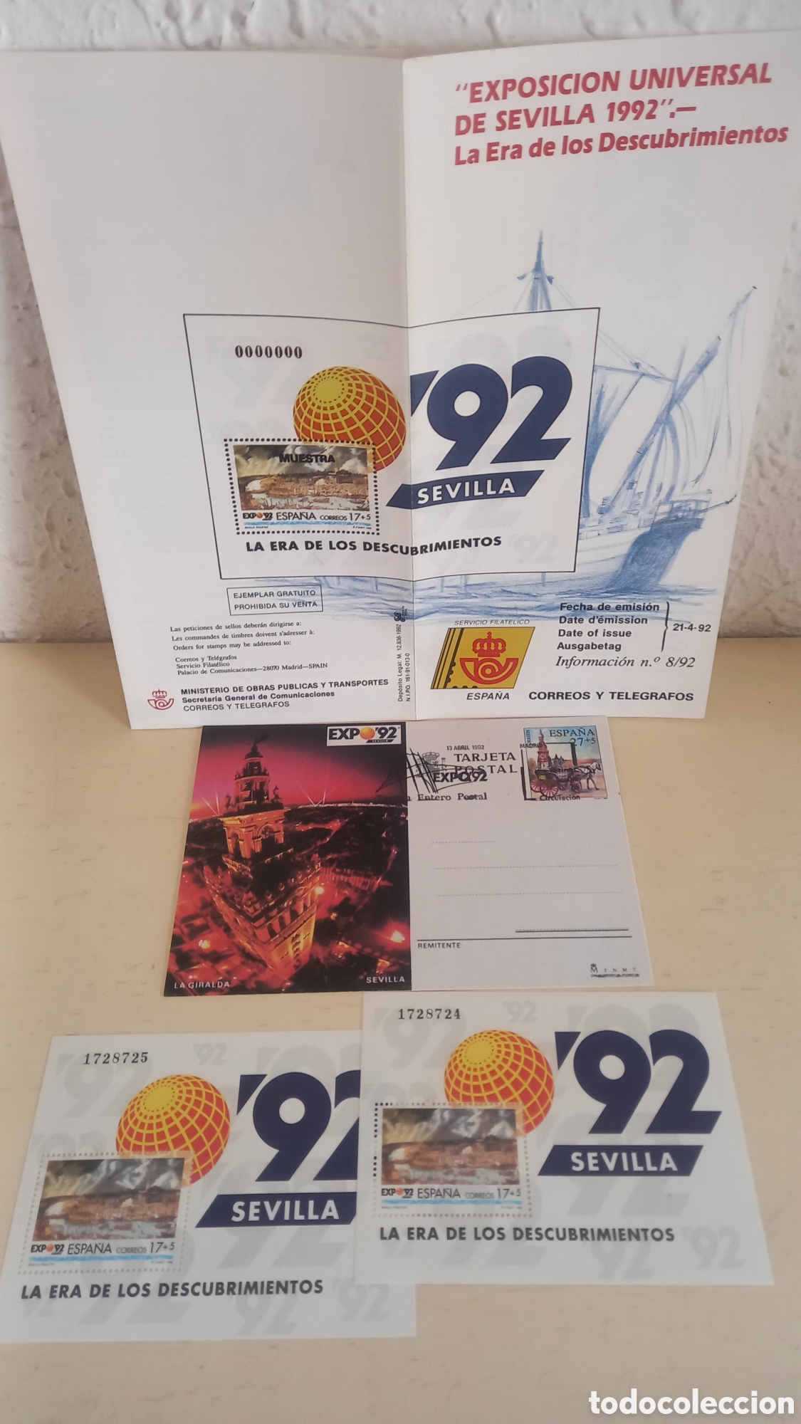 Sellos: EXPO SEVILLA 1992. La era de los Descubrimientos. Emision 1992