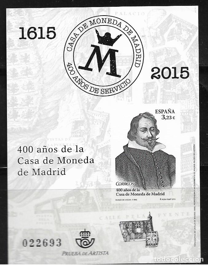 Sellos: ESPA&Ntilde;A 2015, PRUEBA OFICIAL EDIFIL 124 - 400 A&Ntilde;OS DE LA CASA DE MONEDA DE MADRID. MNH.