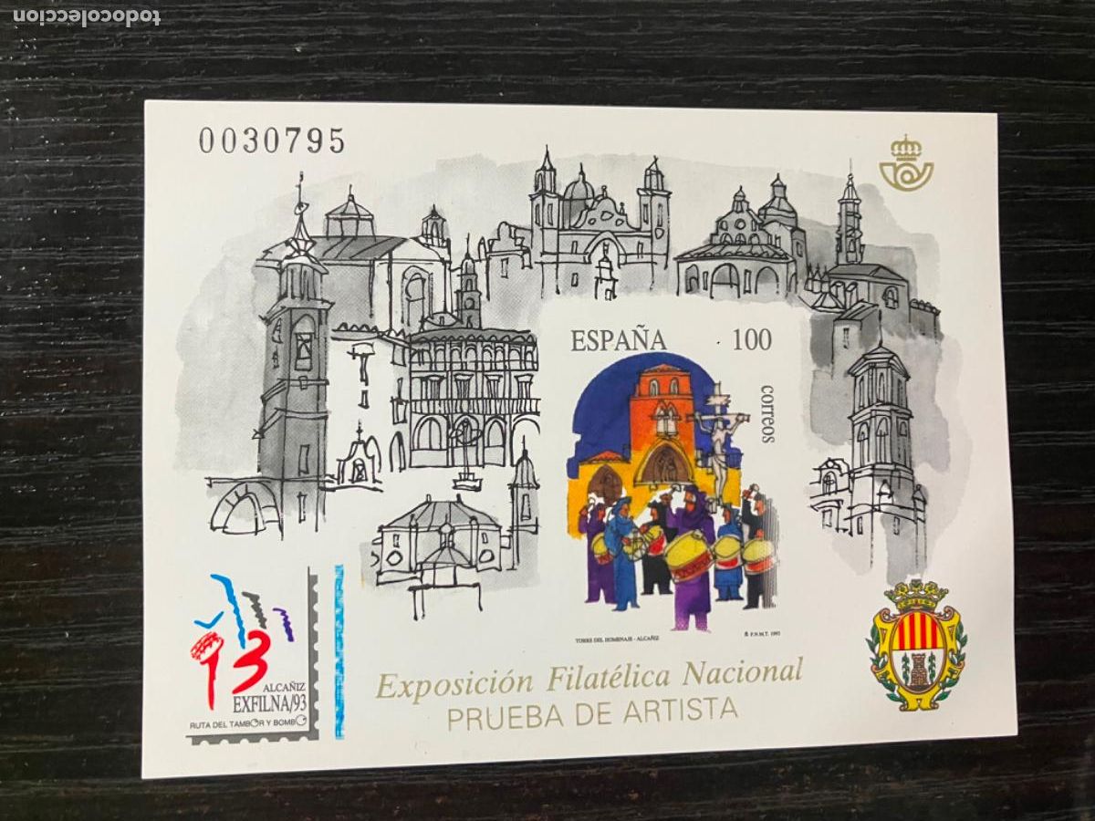 Sellos: Prueba filat&eacute;lica de artista - Exfilna 93 Alca&ntilde;iz - N&ordm; 29