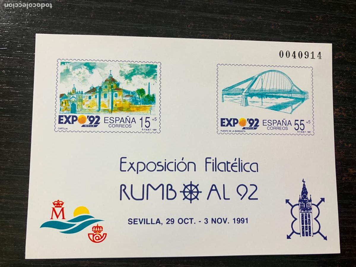 Sellos: Prueba filat&eacute;lica de artista - Exposici&oacute;n Filat&eacute;lica Rumbo al 92 - Sevilla 1991 - N&ordm; 23