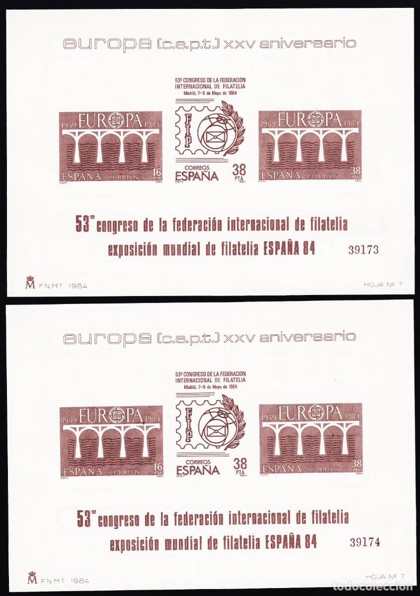 Briefmarken: ESPA&Ntilde;A, 1984 EDIFIL N&ordm; 7 /**/, Exposici&oacute;n Mundial de la Filat&eacute;lia, [numeraci&oacute;n correlativa.]