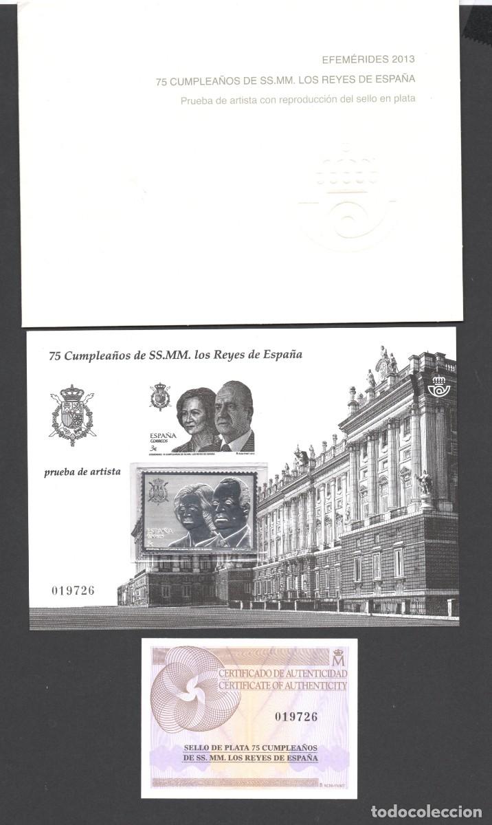 Briefmarken: PRUEBA DE LUJO 114 SELLO PLATA CUMPL. SS.MM LOS REYES EN CARTERITA
