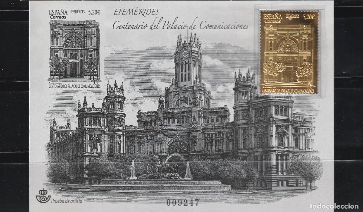 Selos: PRUEBA DE LUJO N&ordm; 143 CENTENARIO DEL PALACIO DE COMUNICACIONES SELLO ORO
