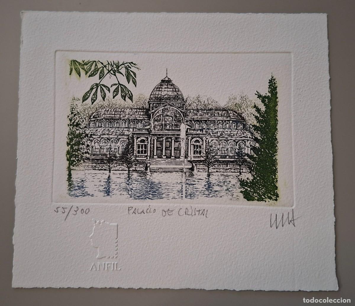 Sellos: GRABADO + SELLO + SUPLEMENTO N&ordm; 1 ANFIL 2022 - PALACIO CRISTAL RETIRO, NUMERAD 55/300, ESPA&Ntilde;A .A3658