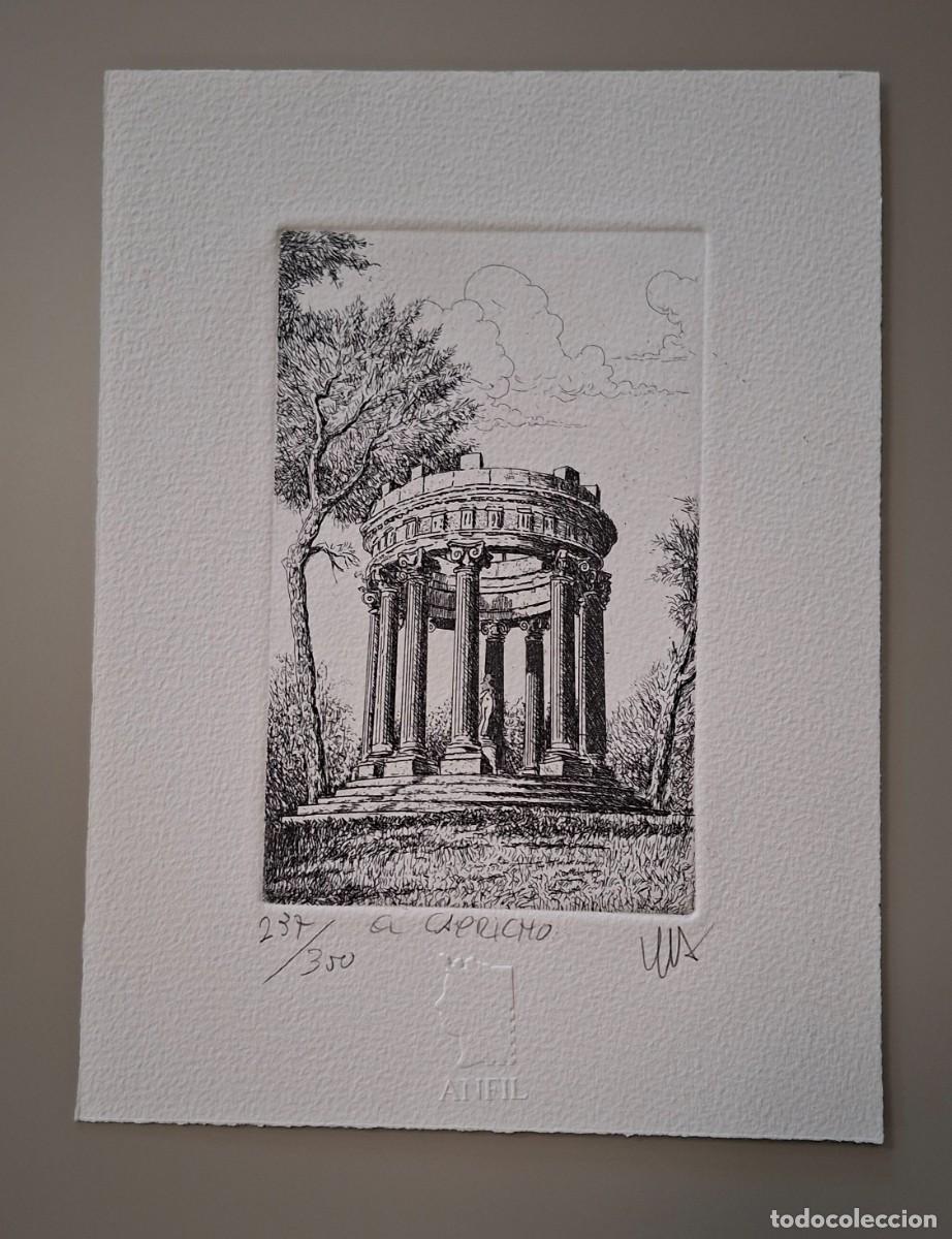 Sellos: GRABADO + SELLO + SUPLEMENTO N&ordm; 2 ANFIL 2023 - EL CAPRICHO MADRID, NUMERADO 237/300 - ESPA&Ntilde;A .A3659
