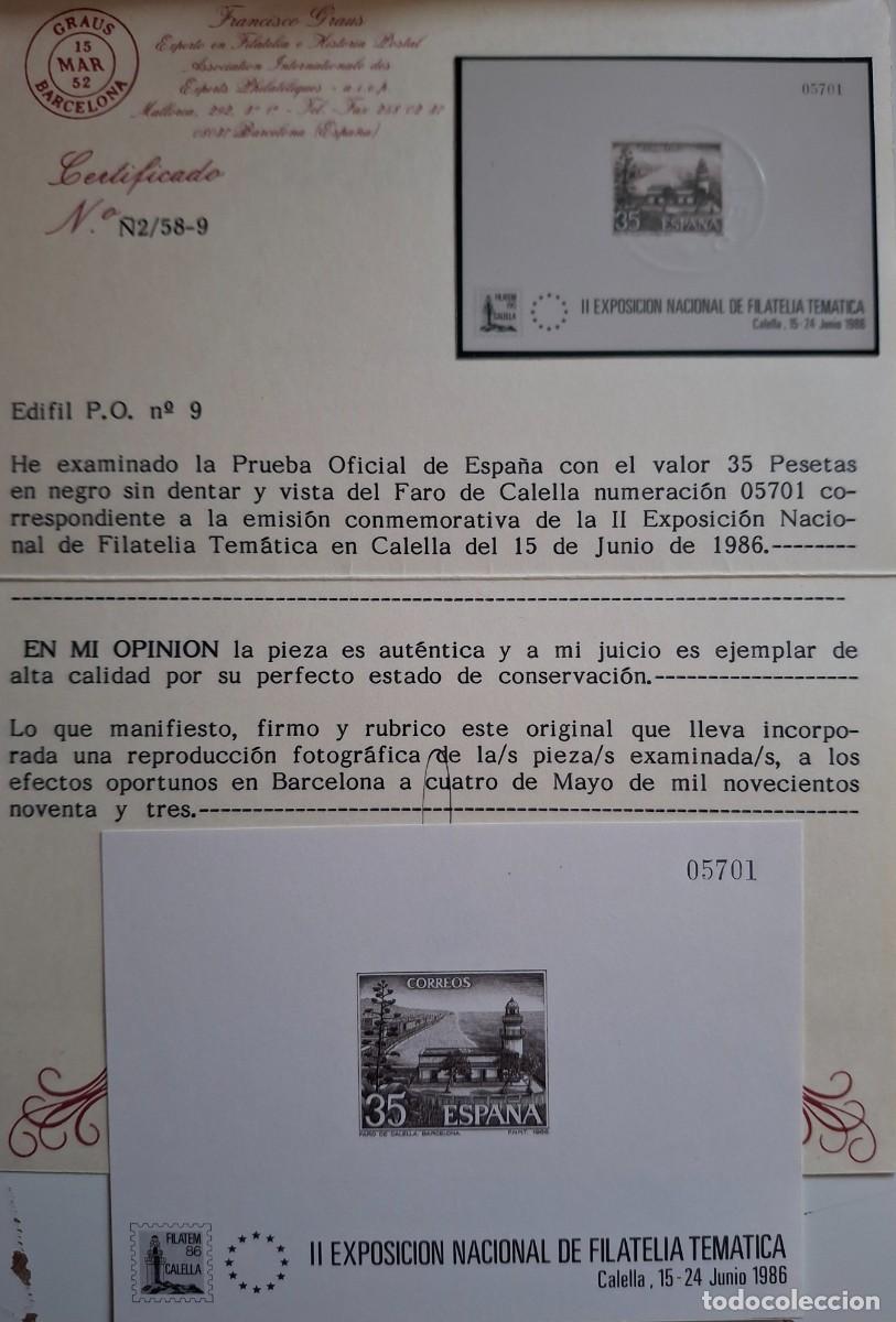 Selos: Sellos Espa&ntilde;a Pruebas de Lujo n 9 en NUEVO perfecto estado CON CERTIFICADO