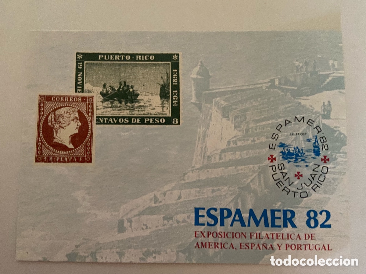 Sellos: Espa&ntilde;a Hojas Recuerdo 1982 Edifil 112/113 Espamer 82 ** Mnh
