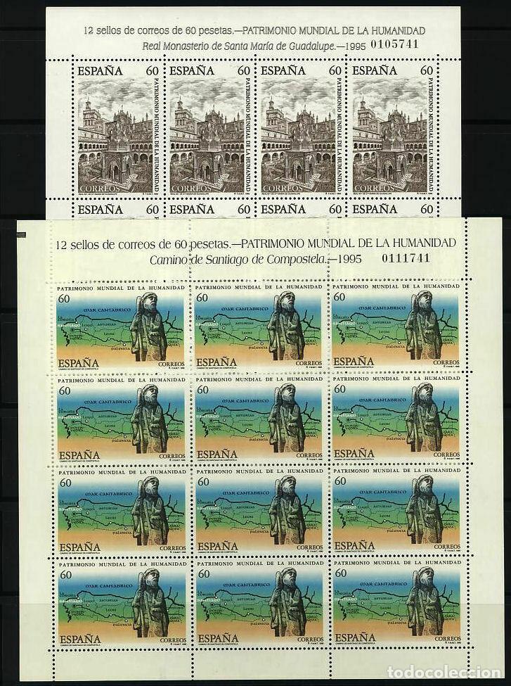 Briefmarken: Sellos Espa&ntilde;a A&ntilde;o 1995 minipliego n&ordm;48/49 Patrimonio de la humanidad valor catalogo 50&euro;