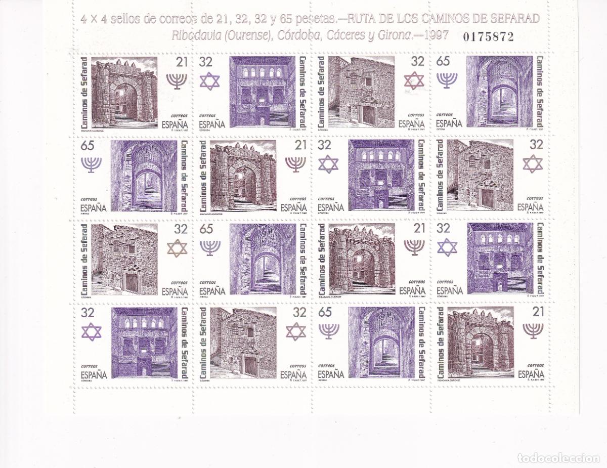 Briefmarken: Sellos Espa&ntilde;a A&ntilde;o 1997 minipliego ruta de los Camino de Sefarad valor catalogo 10,40&euro;