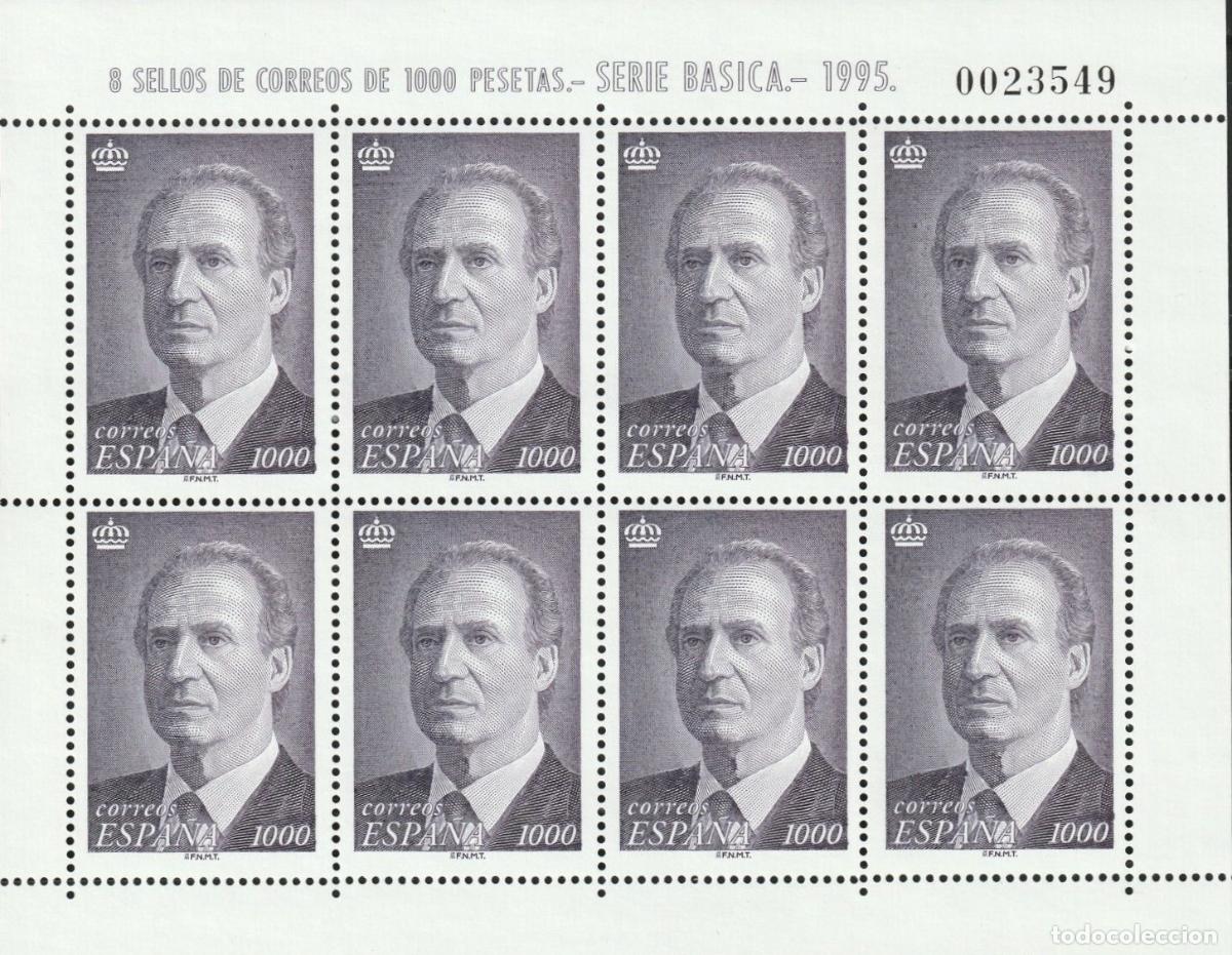 Briefmarken: Sellos Espa&ntilde;a A&ntilde;o 1995 minipliego n&ordm;50 S.M. Don Juan Carlos I (1000 pts) valor catalogo 500&euro;
