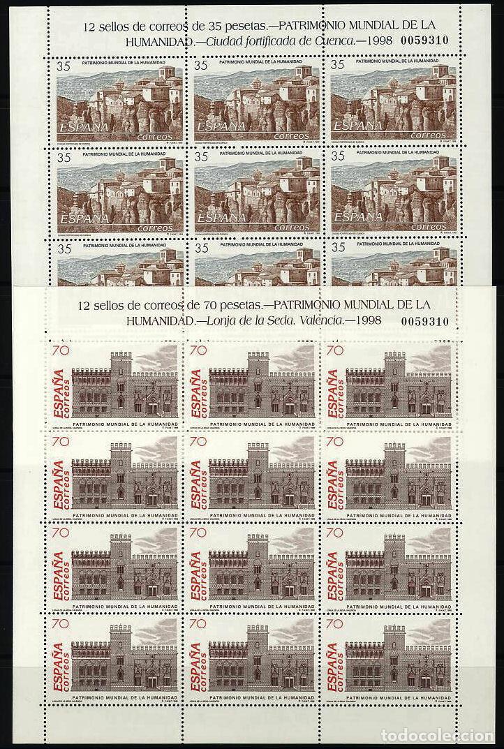 Briefmarken: Sellos Espa&ntilde;a A&ntilde;o 1998 minipliego n&ordm;60/61 Patrimonio de la humanidad valor catalogo 35&euro;
