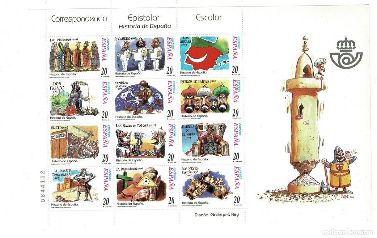 Francobolli: Sellos Espa&ntilde;a A&ntilde;o 2000 minipliego n&ordm;74 Correspondencia Epistolar valor catalogo 4,50&euro;