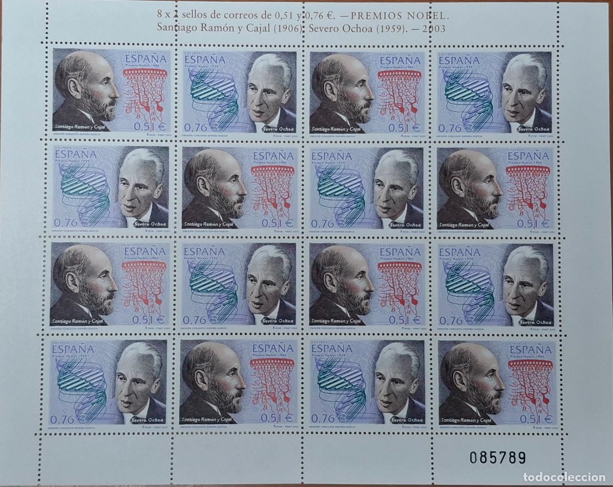 Briefmarken: Sellos Espa&ntilde;a A&ntilde;o 2003 minipliego PREMIOS NOVEL valor facial 10,16&euro;