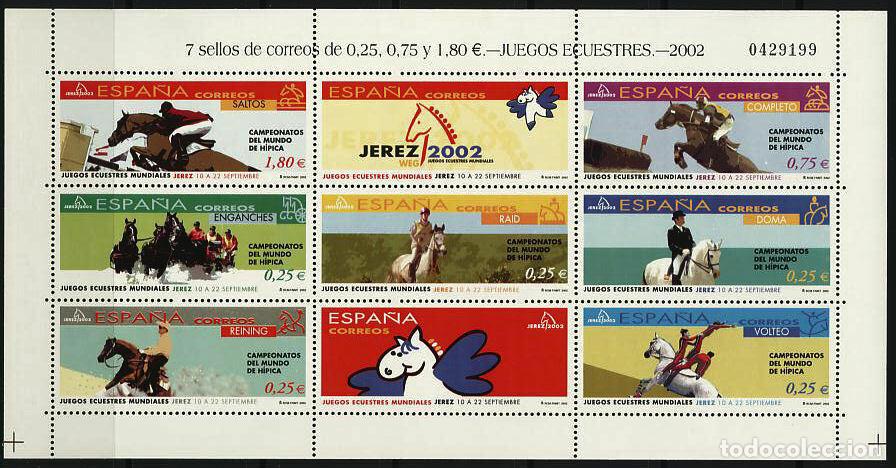 Sellos: Sellos Espa&ntilde;a A&ntilde;o 2002 minipliego n&ordm;78 Juegos Ecuestres mundiales valor catalogo 9&euro;