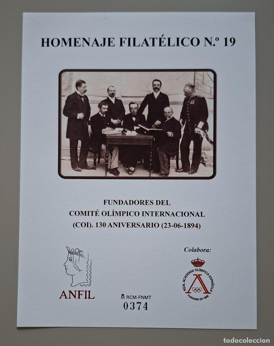 Sellos: ESPA&Ntilde;A 2024 - HOMENAJE FILAT&Eacute;LICO N&ordm; 19 - FUNDADORES COMIT&Eacute; OL&Iacute;MPICO INTER. 130 ANIVERSARIO ..A3686
