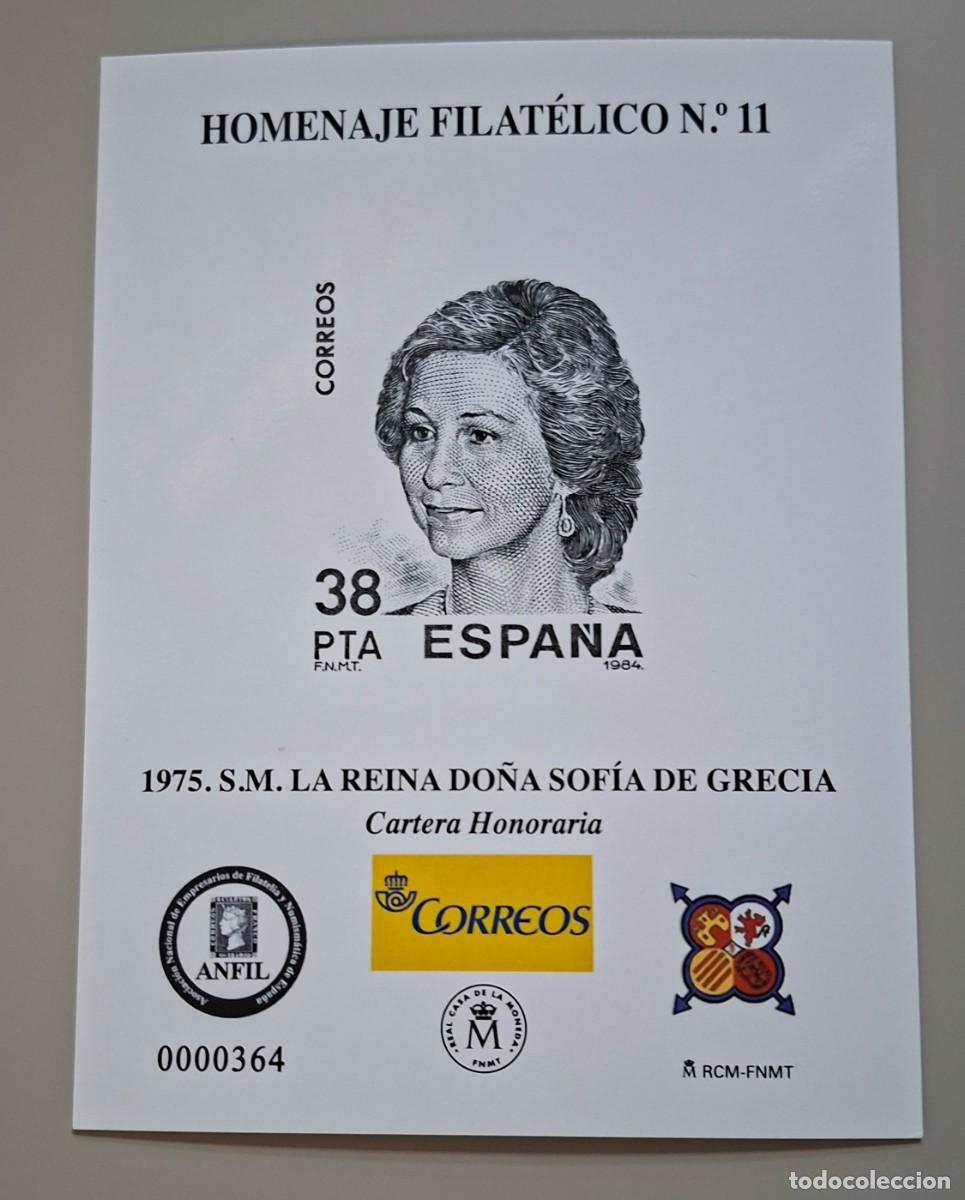 Sellos: ESPA&Ntilde;A 2016 - HOMENAJE FILAT&Eacute;LICO N&ordm; 11 - SU MAJESTAD LA REINA SOFIA DE GRECIA - EDIFIL 11 ..A3884A