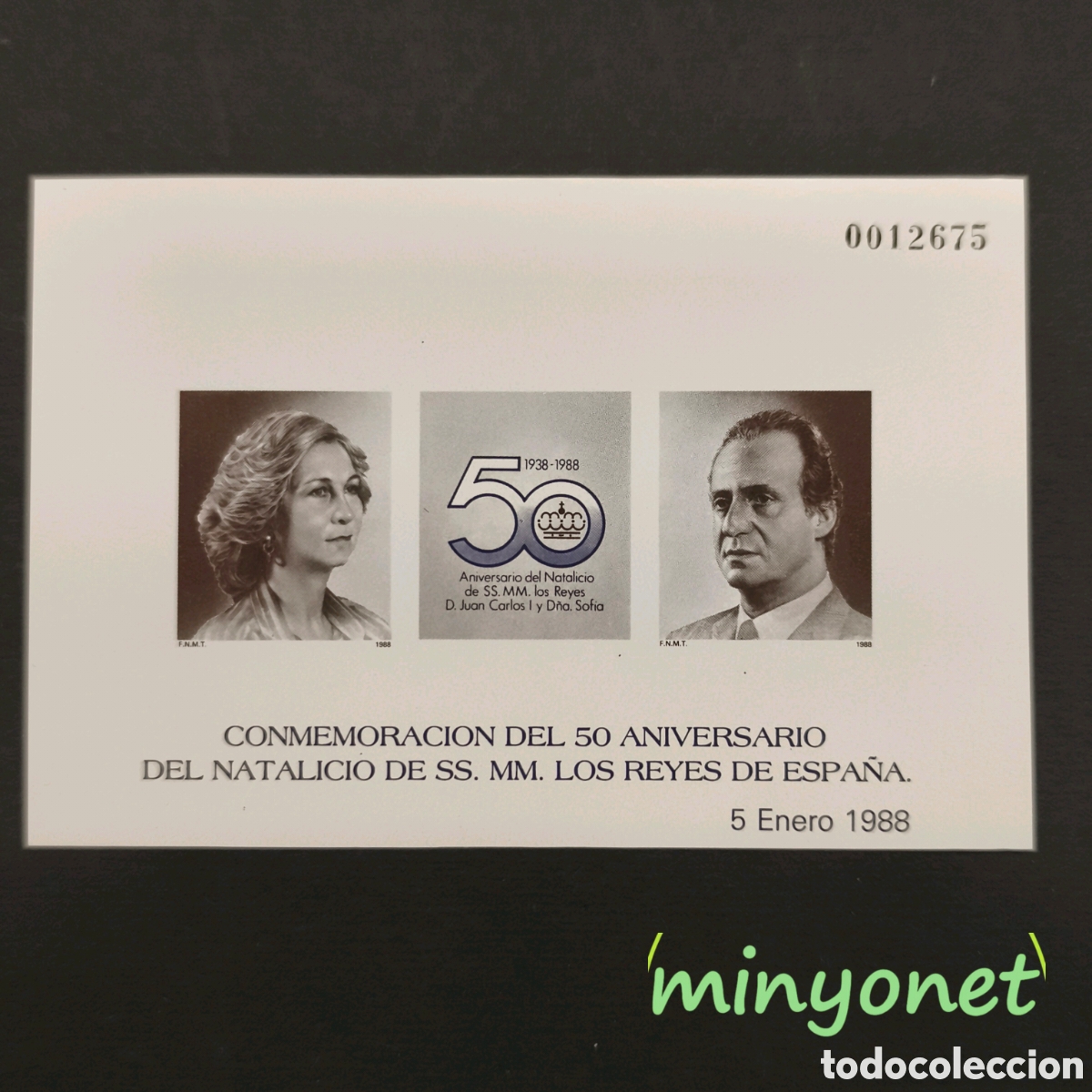 Briefmarken: Prueba oficial 15 de 1988 - 50 aniversario natalicio Reyes