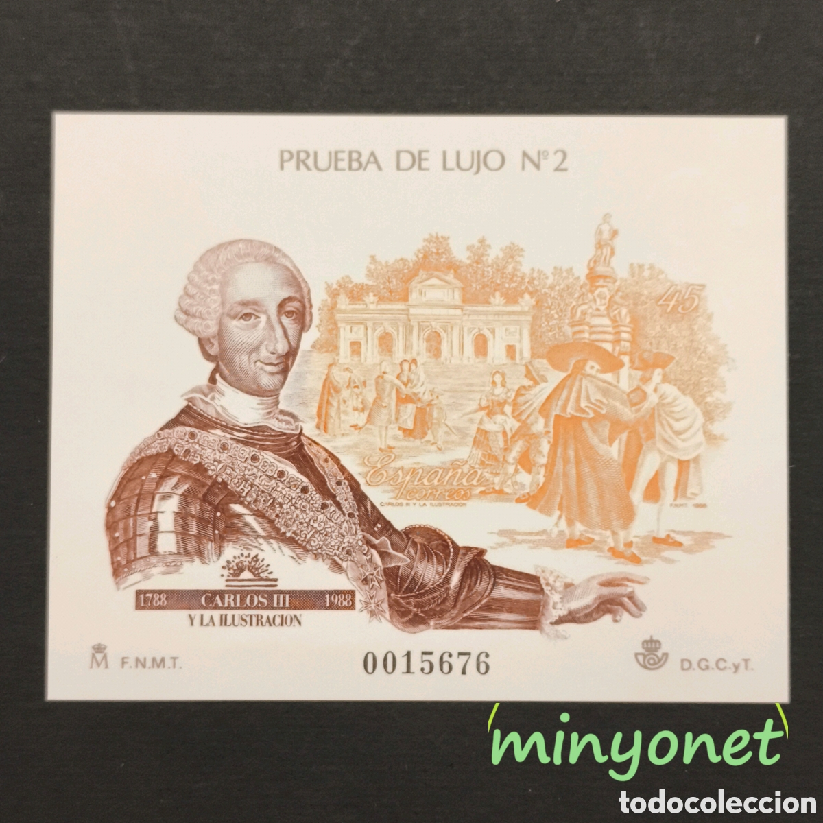 Briefmarken: Prueba de lujo N&deg;2 - 17 de 1988 - Carlos III y la ilustraci&oacute;n.