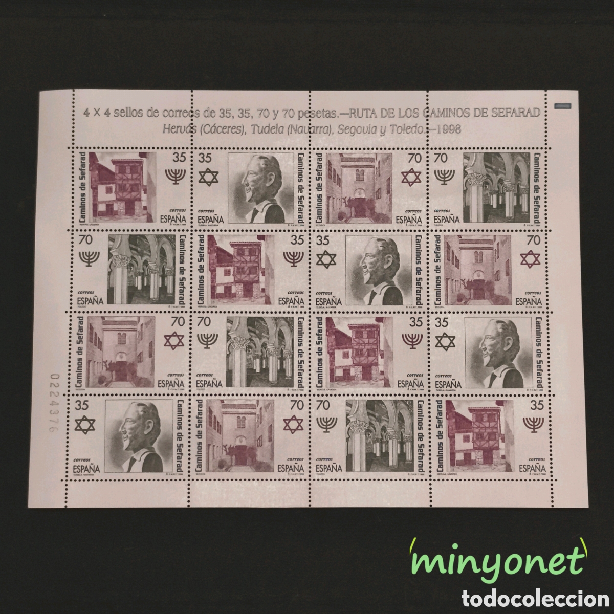 Stamps: minipliego ruta de los caminos de Sefarad 1998 - 3600-3603