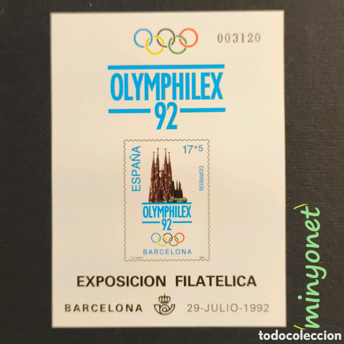 Sellos: Prueba oficial 26 de 1992 - Olymphilex 92 Barcelona