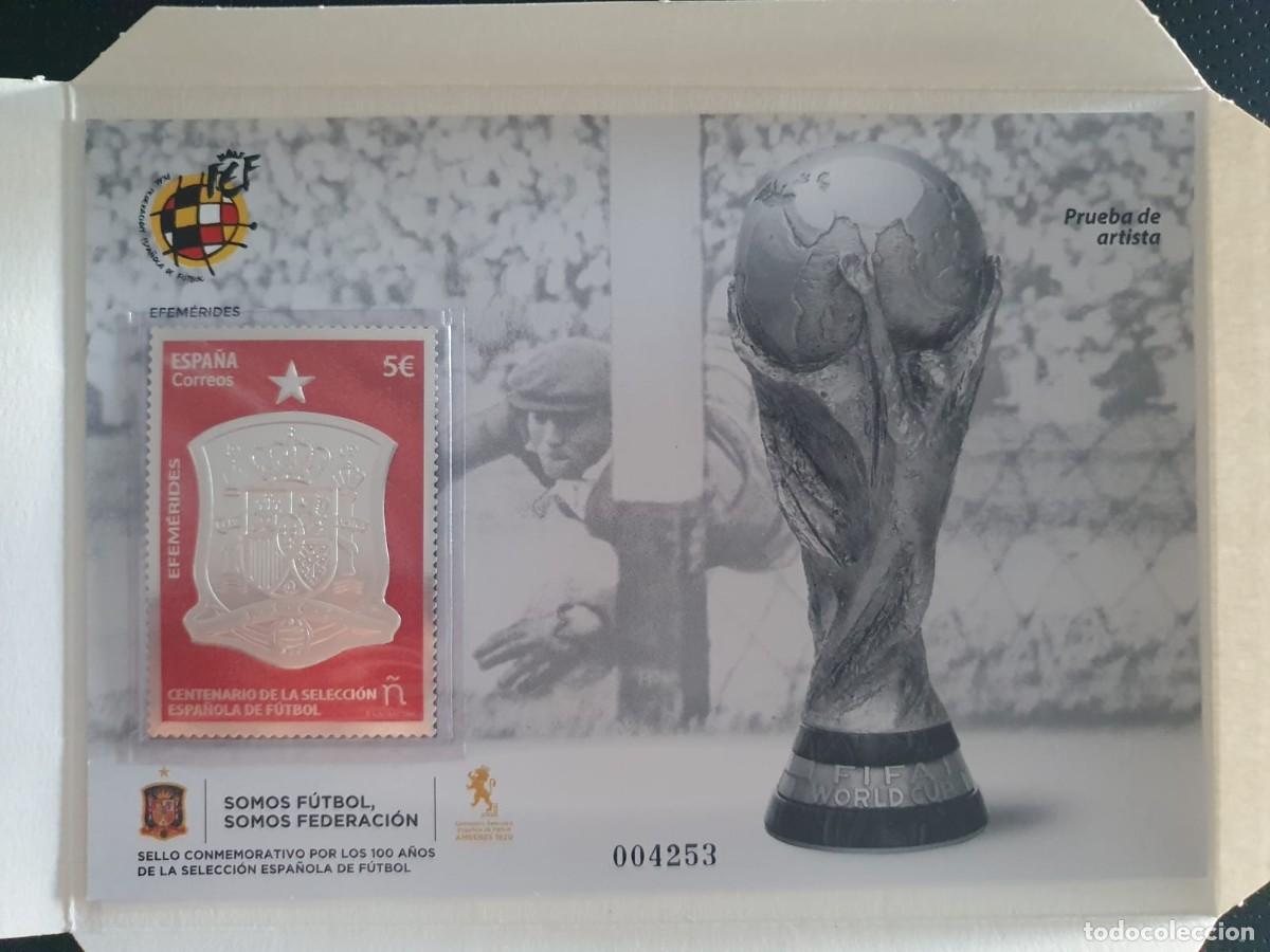 Sellos: PRUEBA OFICIAL EDIFIL 149 ** CENTENARIO SELECCION FUTBOL ESPA&Ntilde;A 2020