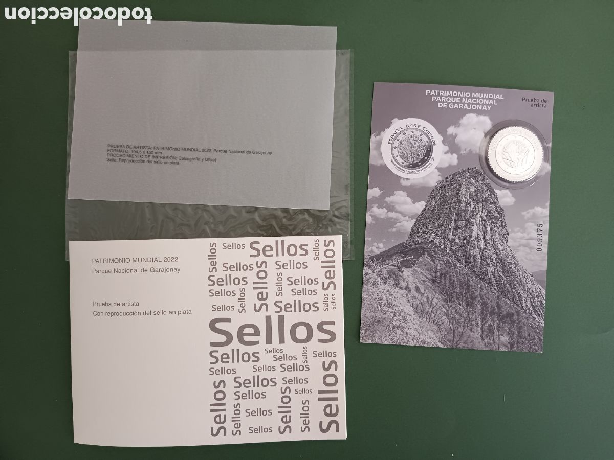 Sellos: PRUEBA ARTISTA PATRIMONIO MUNDIAL 2022 - PARQUE NACIONAL DE GARAJONAY