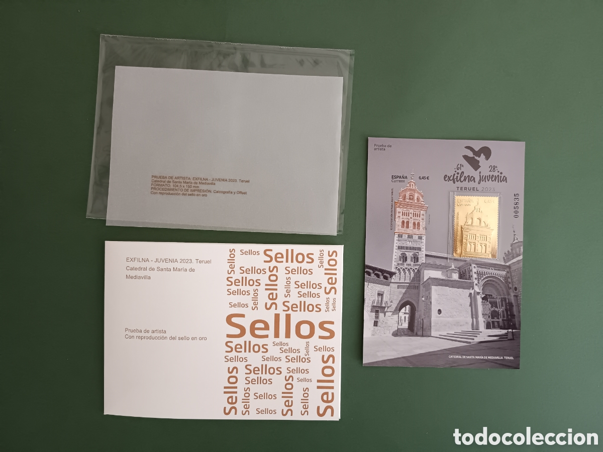 Sellos: PRUEBA DE ARTISTA - EXFILNA JUVENIA 2023 TERUEL CATEDRAL DE SANTA MAR&Iacute;A DE MEDIAVILLA