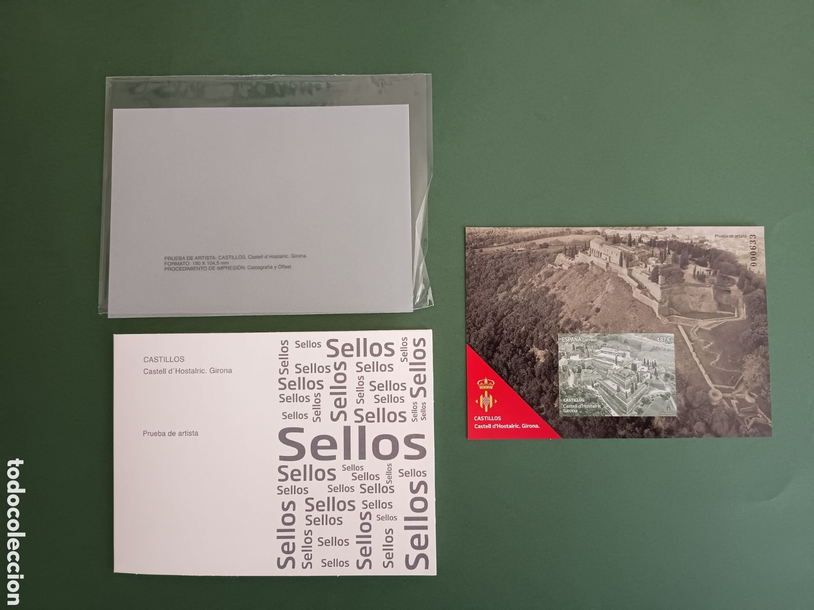 Sellos: PRUEBA DE ARTISTA 2024 - CASTILLOS - CASTELL D `HOSTALRIC GIRONA