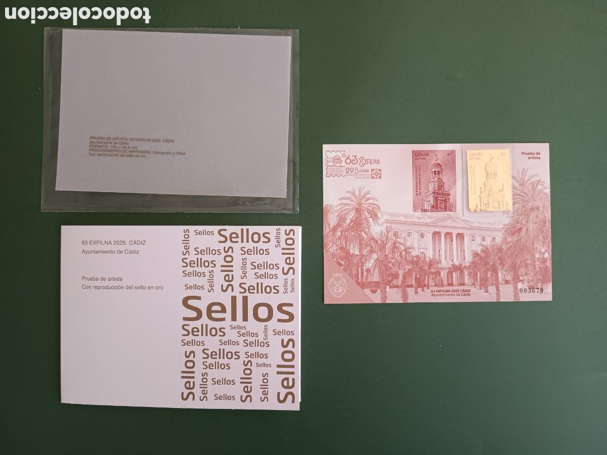 Sellos: PRUEBA DE ARTISTA - EXFILNA 2025 C&Aacute;DIZ