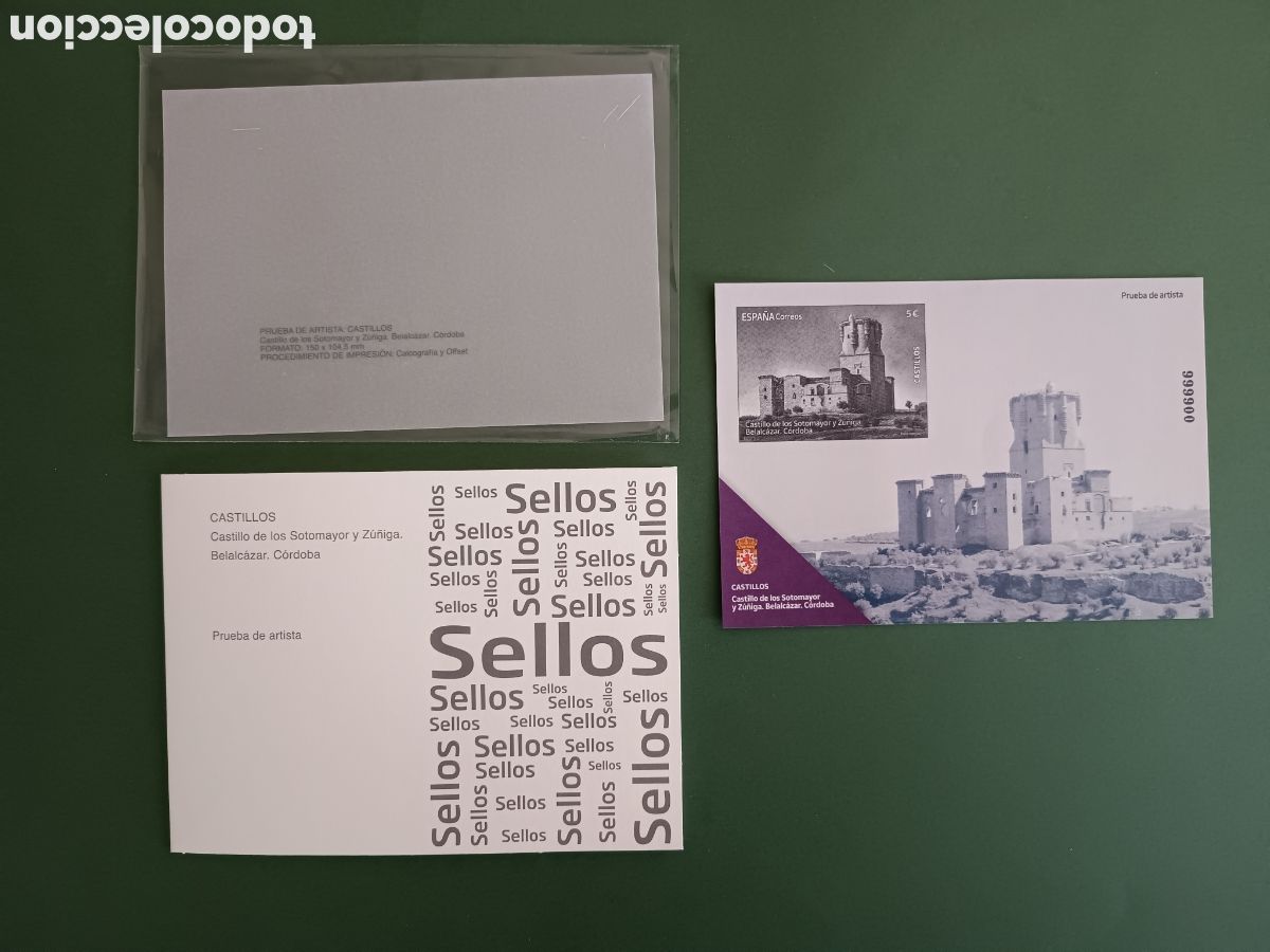 Sellos: PRUEBA DE ARTISTA 2025 - CASTILLOS - CASTILLO DE LOS SOTOMAYOR Y Z&Uacute;&Ntilde;IGA BELALC&Aacute;ZAR C&Oacute;RDOBA