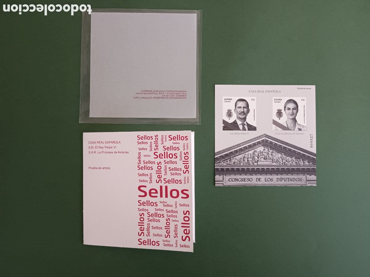 Sellos: PRUEBA DE ARTISTA 2025 - CASA REAL - S.M EL REY FELIPE VI, S.A.R. LA PRINCESA DE ASTURIAS