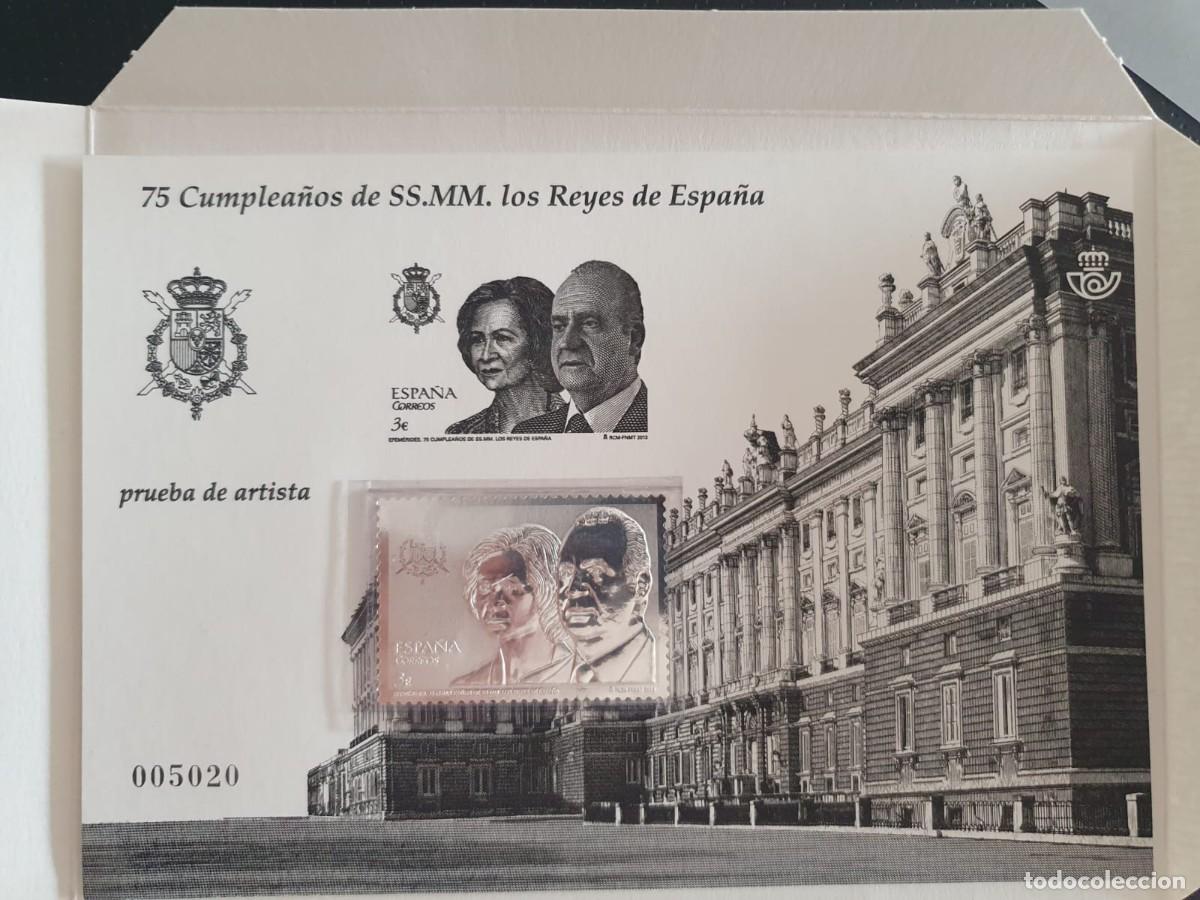 Sellos: EDIFIL 114 PRUEBA OFICIAL / ARTISTA ESPA&Ntilde;A 2013 REYES DE ESPA&Ntilde;A SELLO PLATA