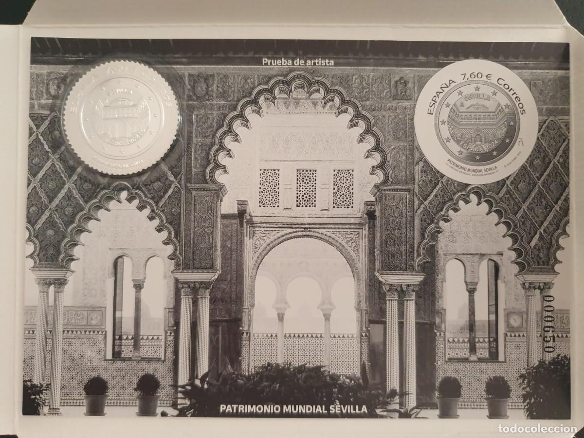 Sellos: EDIFIL 173 PRUEBA OFICIAL / ARTISTA ESPA&Ntilde;A 2024 PATRIMONIO MUNDIAL SEVILLA SELLO PLATA