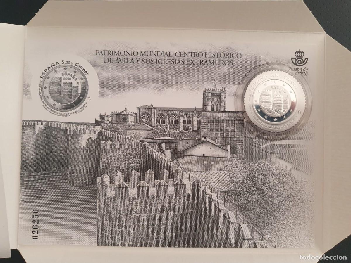 Sellos: EDIFIL 141 PRUEBA OFICIAL / ARTISTA ESPA&Ntilde;A 2019 PATRIMONIO AVILA SELLO PLATA