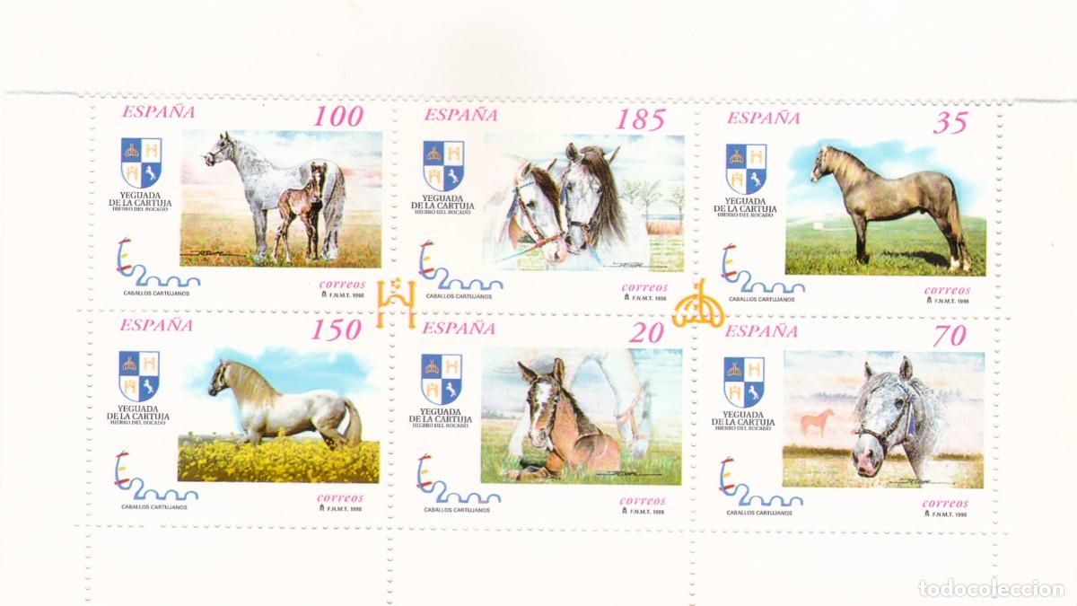 Sellos: SELLOS 1998 - EXPO MUNDIAL DE FILATELIA ESPA&Ntilde;A 2000 - (MP 62 MEDIO) 6 CABALLOS CARTUJANOS (NUEVOS)