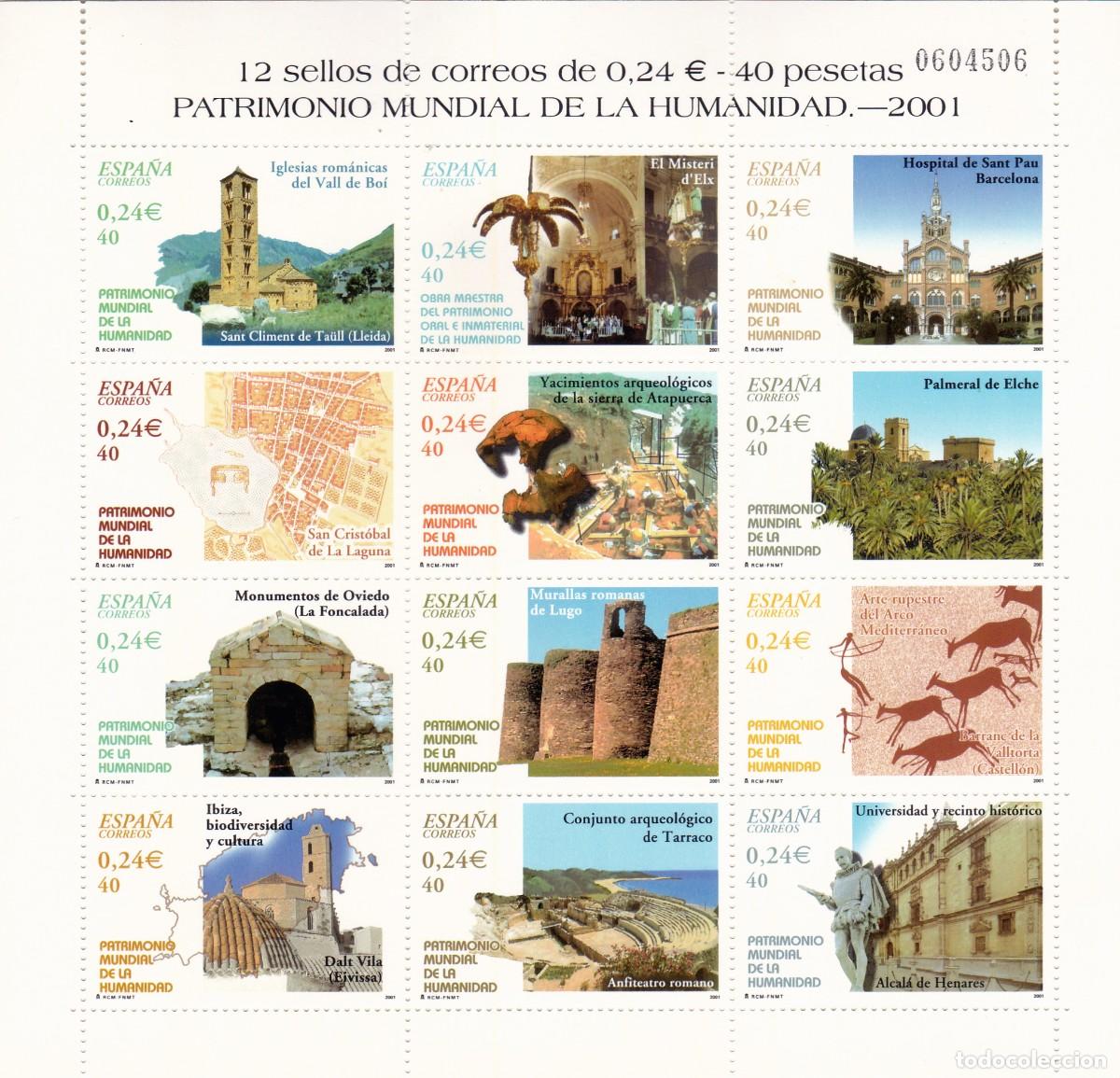 Sellos: SELLOS 2001 - PATRIMONIO MUNDIAL DE LA HUMANIDAD - (MP 77) (NUEVOS)