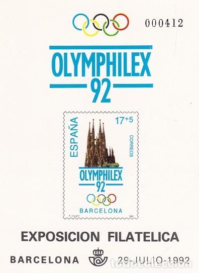 Sellos: Prueba oficial N&ordm; 26 - Olymphilex 92 Barcelona - Exposici&oacute;n Filat&eacute;lica - Sin dentar