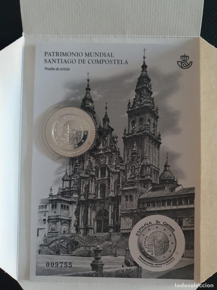 Sellos: EDIFIL 136 ** PRUEBA OFICIAL ARTISTA SELLO PLATA PATRIMONIO MUNDIAL SANTIAGO ESPA&Ntilde;A 2018