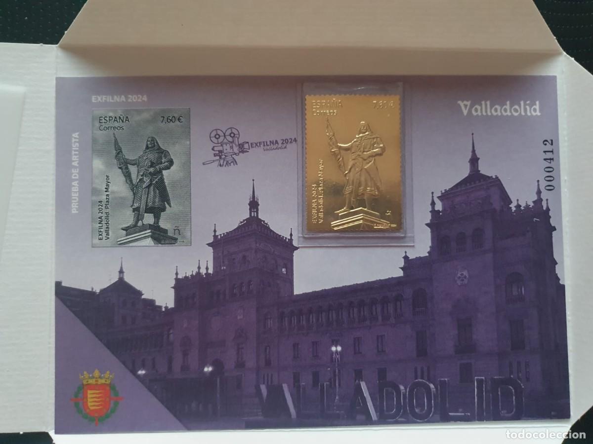 Sellos: EDIFIL 176 PRUEBA OFICIAL ARTISTA SELLO ORO EXFILNA VALLADOLID 2024