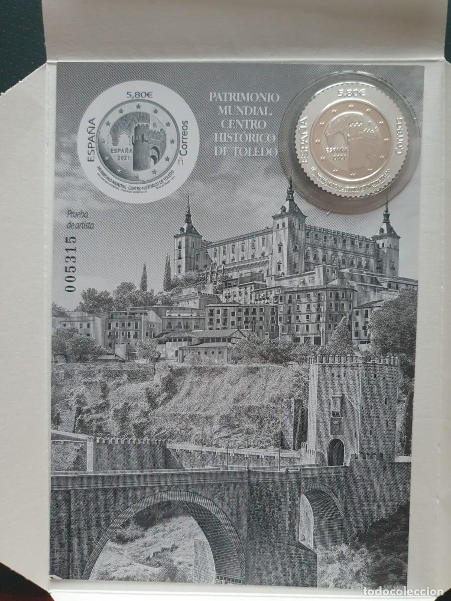 Sellos: PRUEBA OFICIAL ARTISTA SELLO PLATA PATRIMONIO MUNDIAL TOLEDO 2020