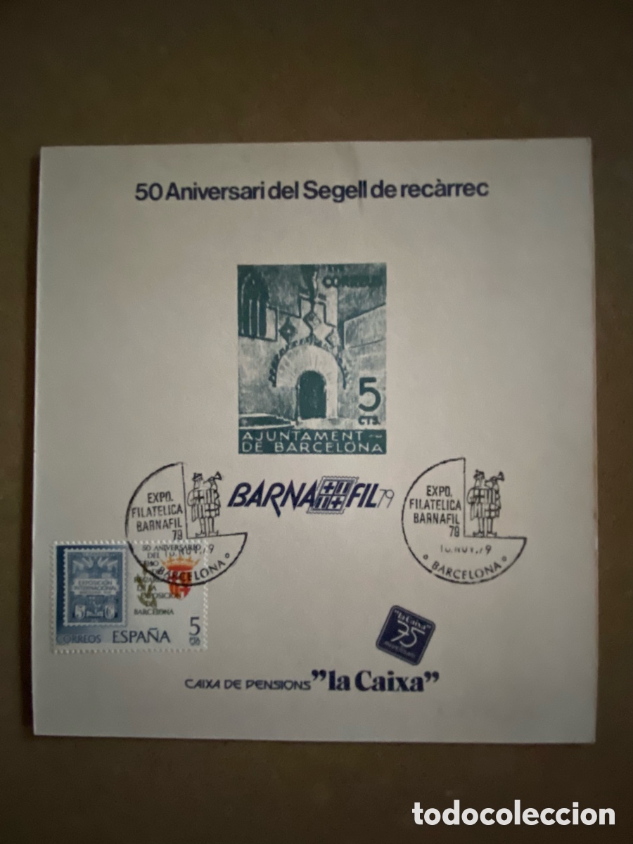 Sellos: HOJITA RECUERDO BARNAFIL 79. MATASELLOS ESPECIAL BARCELONA