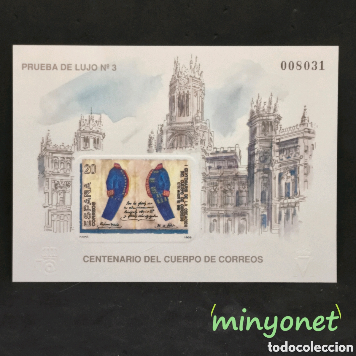 Sellos: Prueba de lujo N&deg;3 de 1989 Centenario Cuerpo Bomberos