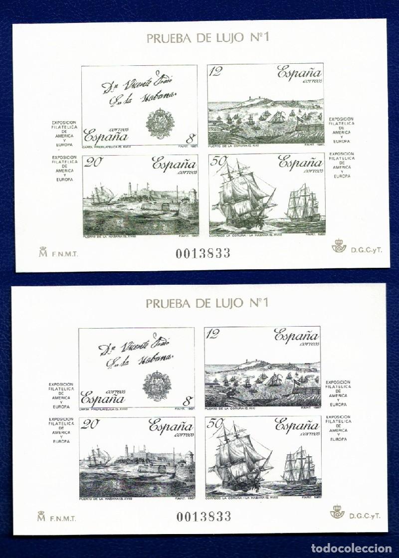 Selos: ESPA&Ntilde;A. EDIFIL 12/13* SERIE DE PRUEBAS DE LUJO &rdquo; ESPAMER 87 &rdquo;. VALOR DE CAT&Aacute;LOGO 40 &euro;